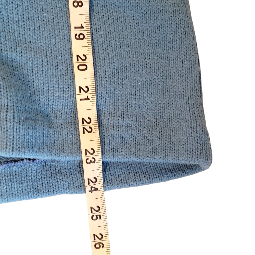 Cedar Rapids Jefferson J-Hawks Vintage Baby Blue Patched Letterman Sweater 38 - Picture 11 of 12